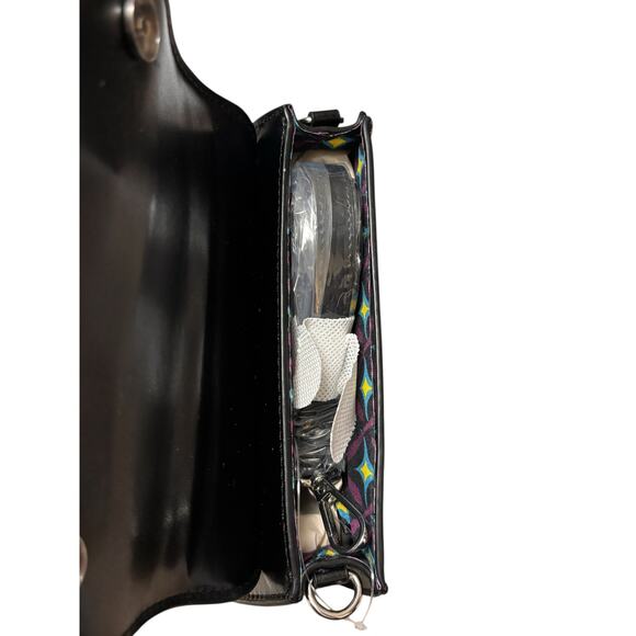 CXL by Christian Lacroix Laine Matte Patent Crossbody Bag Black NWT - Picture 5 of 7